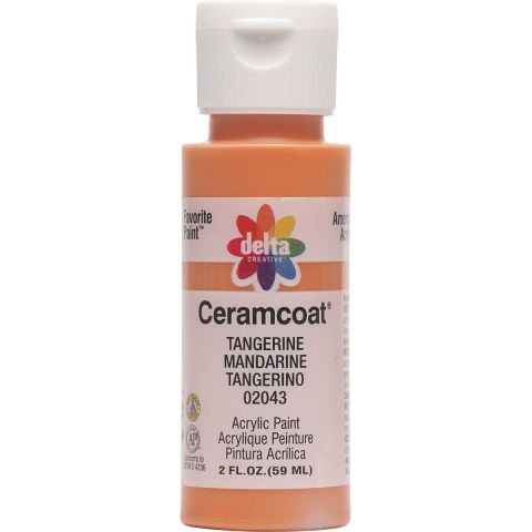 Delta Ceramcoat Acrylic Paint - Tangerine, 2 oz. - 020430202W