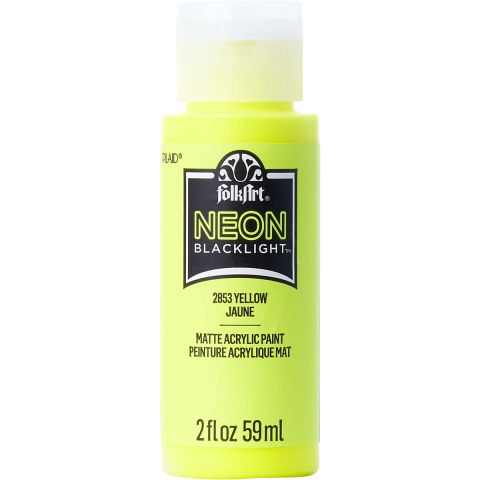 FolkArt ® Neon Blacklight™ Colors -  Yellow, 2 oz. - 2853