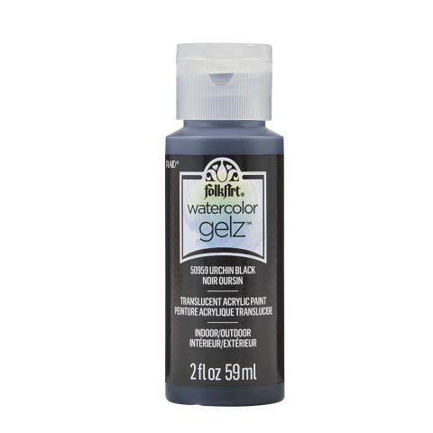 FolkArt ® Watercolor Gelz™ Acrylic Paint - Urchin Black, 2 oz. - 50959