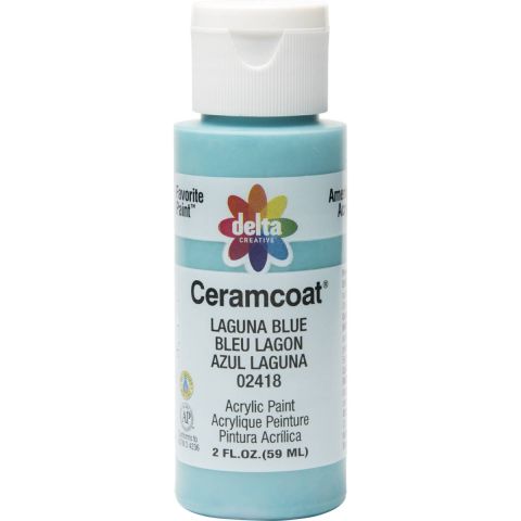 Delta Ceramcoat Acrylic Paint - Laguna Blue, 2 oz. - 024180202W