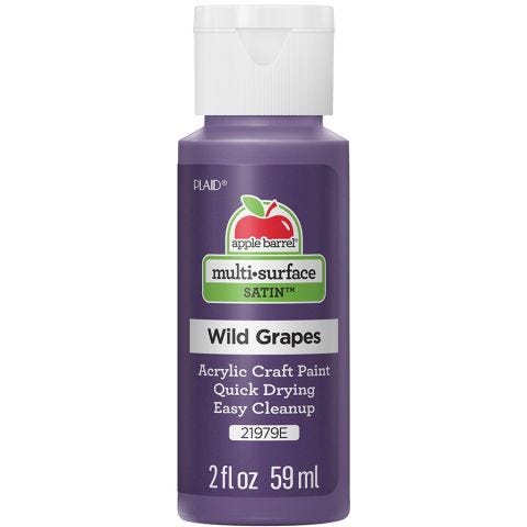 Apple Barrel ® Multi-Surface Satin Acrylic Paints - Wild Grapes, 2 oz. - 21979E