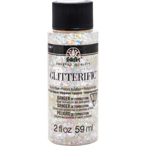 FolkArt ® Glitterific™ Acrylic Paint - Clear Hologram, 2 oz. - 5874