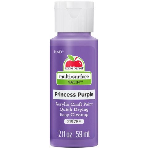 Apple Barrel ® Multi-Surface Satin Acrylic Paints - Princess Purple, 2 oz. - 21978E