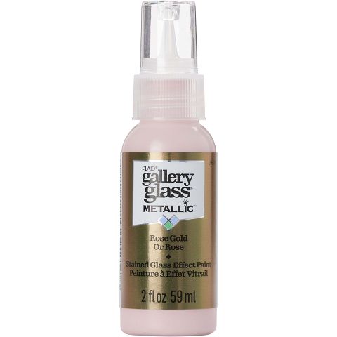 Gallery Glass ® Metallic™ Stained Glass Effect Paint - Rose Gold, 2 oz. - 19679