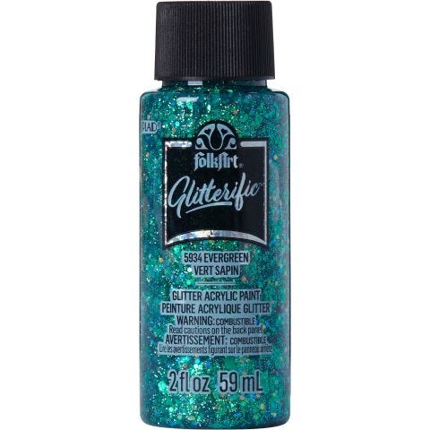 FolkArt ® Glitterific™ Acrylic Paint - Evergreen, 2 oz. - 5934