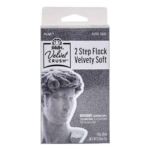 FolkArt® Velvet Crush™ 2 Step Flock, Gray, 2pc Adhesive and Powder - 63705