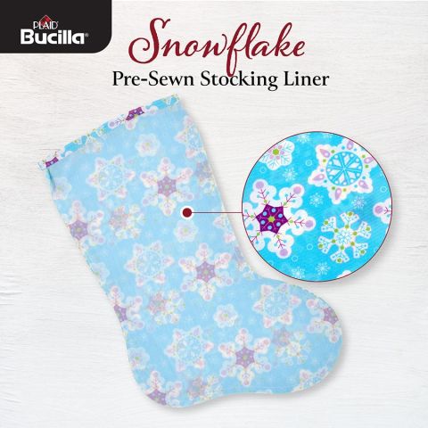 Bucilla ® Seasonal - Stocking Liner - Snowflakes - 89673E