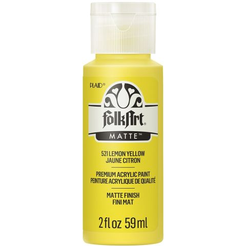 FolkArt ® Acrylic Colors - Lemon Yellow, 2 oz. - 521