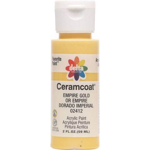 Delta Ceramcoat Acrylic Paint - Empire Gold, 2 oz. - 024120202W