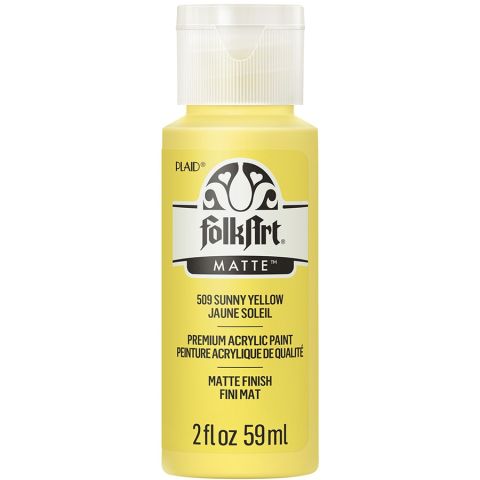 FolkArt ® Acrylic Colors - Sunny Yellow, 2 oz. - 509