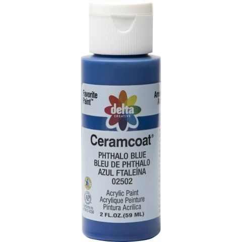 Delta Ceramcoat Acrylic Paint - Phthalo Blue, 2 oz. - 025020202W