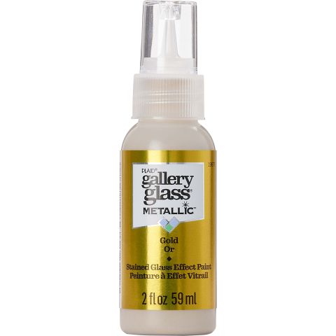 Gallery Glass ® Metallic™ Stained Glass Effect Paint - Gold, 2 oz. - 19677