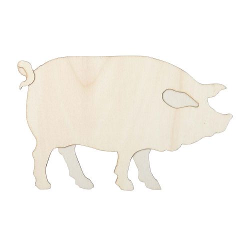 Plaid ® Wood Surfaces - Unfinished Layered Shapes - Pig - 63491