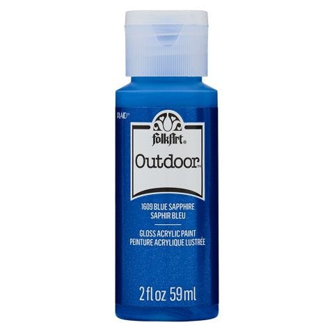 FolkArt ® Outdoor™ Acrylic Colors - Metallic - Blue Sapphire, 2 oz. - 1609