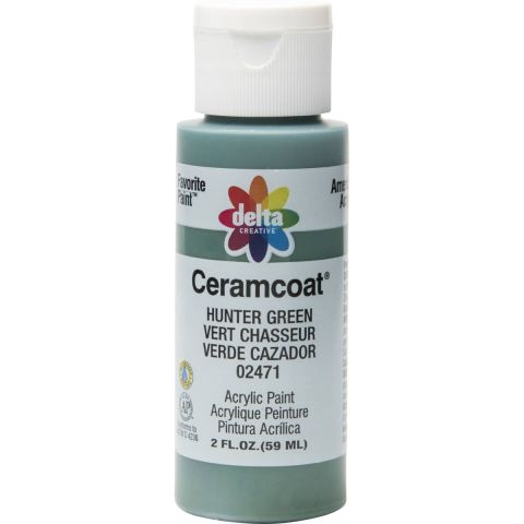 Delta Ceramcoat Acrylic Paint - Hunter Green, 2 oz. - 024710202W