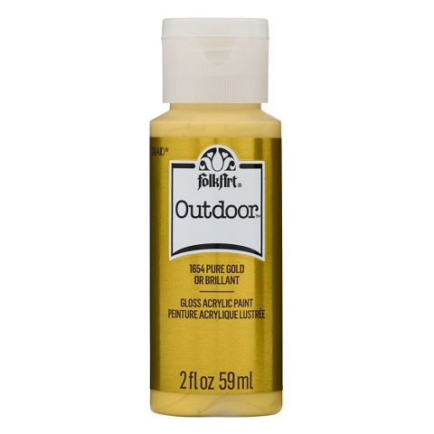 FolkArt ® Outdoor™ Acrylic Colors - Metallic - Pure Gold, 2 oz. - 1654