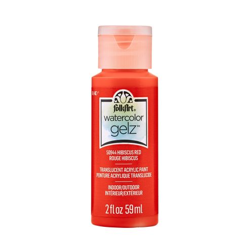 FolkArt ® Watercolor Gelz™ Acrylic Paint - Hibiscus Red, 2 oz. - 50944