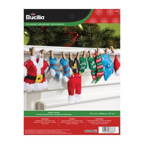 Bucilla ® Seasonal - Felt - Home Decor - Santa’s Laundry Garland - 86683