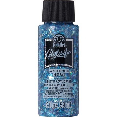 FolkArt ® Glitterific™ Acrylic Paint - Neon Berry, 2 oz. - 44391