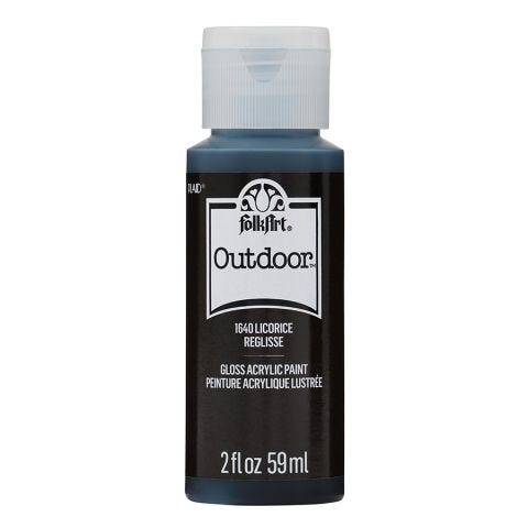 FolkArt ® Outdoor™ Acrylic Colors - Licorice, 2 oz. - 1640