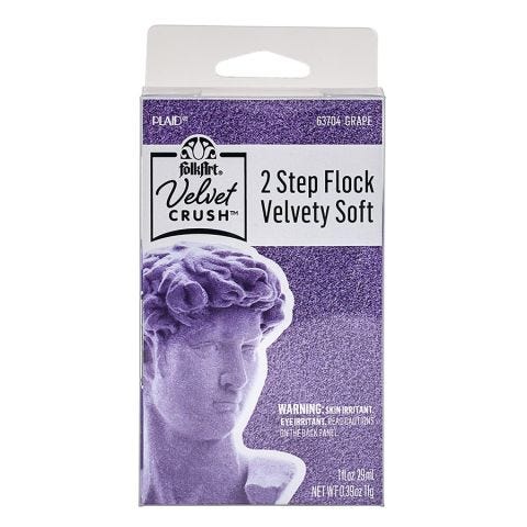 FolkArt® Velvet Crush™ 2 Step Flock, Grape, 2pc Adhesive and Powder - 63704