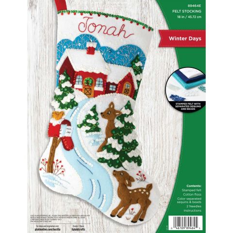 Bucilla ® Seasonal - Felt - Stocking Kits - Winter Days - 89464E