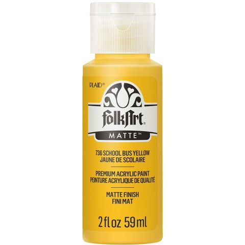 FolkArt ® Acrylic Colors - School Bus Yellow, 2 oz. - 736