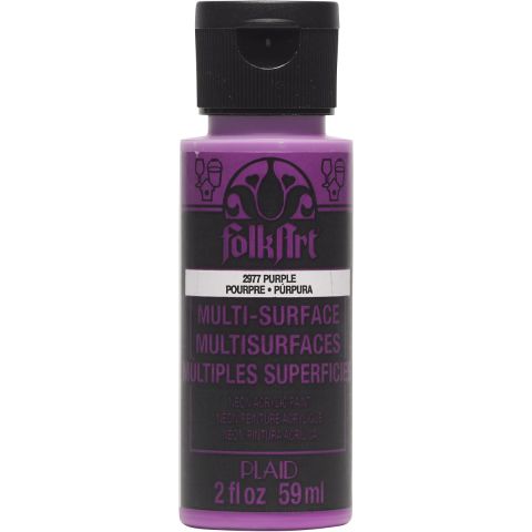 FolkArt ® Multi-Surface Neon Glow Acrylic Paints - Purple, 2 oz. - 2977