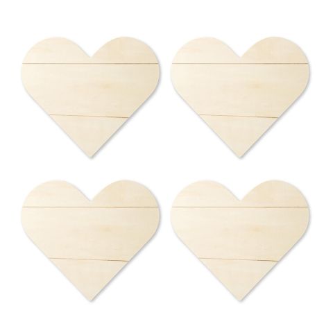 Plaid ® Wood Surfaces - Heart Sign Bundle 4pc - 96429