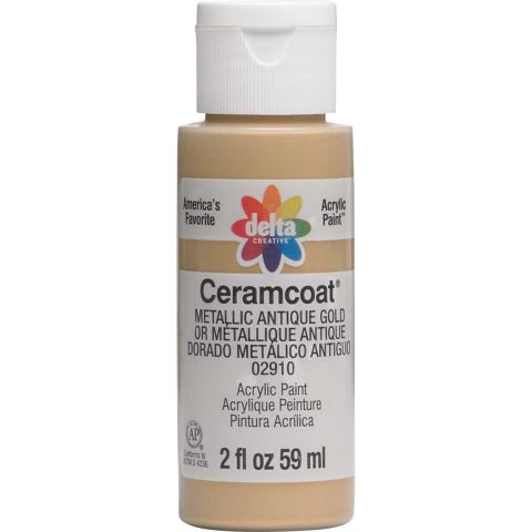 Delta Ceramcoat ® Acrylic Paint - Metallic Antique Gold, 2 oz. - 02910