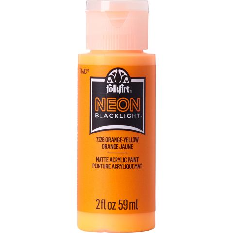 FolkArt ® Neon Blacklight™ Colors -  Orange-Yellow, 2 oz. - 7226