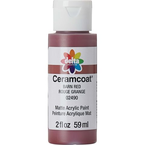 Delta Ceramcoat Acrylic Paint - Barn Red, 2 oz. - 024900202W