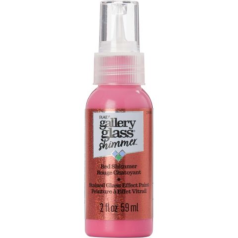 Gallery Glass ® Shimmer™ Stained Glass Effect Paint - Red, 2 oz. - 19686