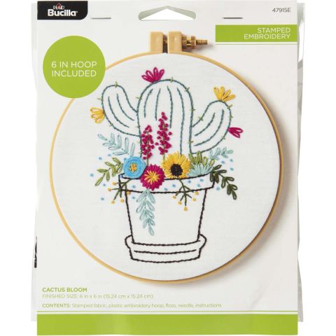 Bucilla ® Stamped Embroidery - Cactus Bloom - 47915E