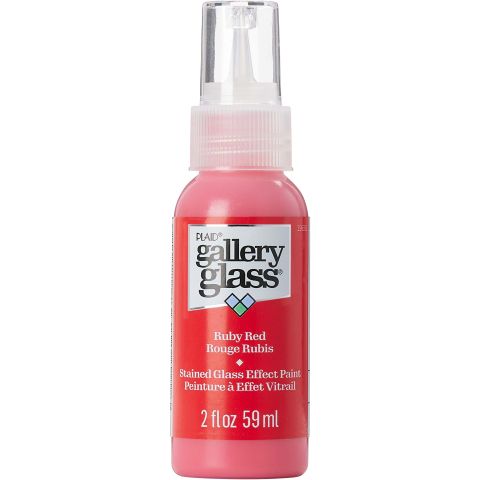 Gallery Glass ® Stained Glass Effect Paint - Ruby Red, 2 oz. - 19691