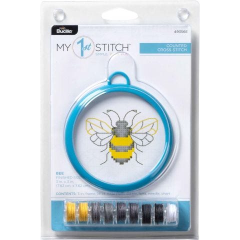 Bucilla ® My 1st Stitch™ - Counted Cross Stitch Kits - Mini - Bee - 49356E