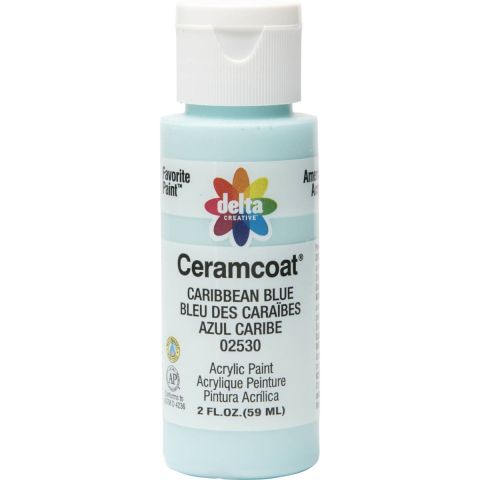 Delta Ceramcoat Acrylic Paint - Caribbean Blue, 2 oz. - 025300202W