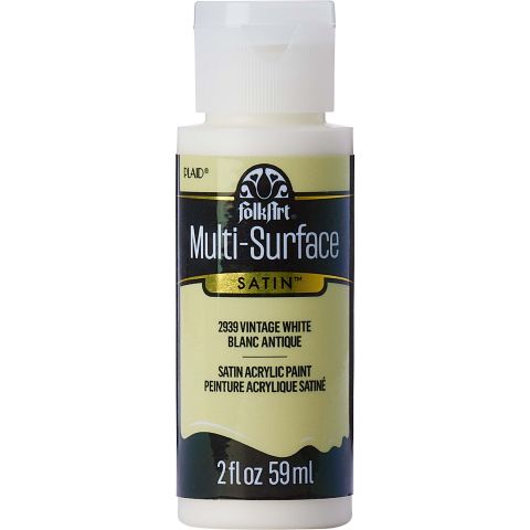 FolkArt ® Multi-Surface Satin Acrylic Paints - Vintage White, 2 oz. - 2939