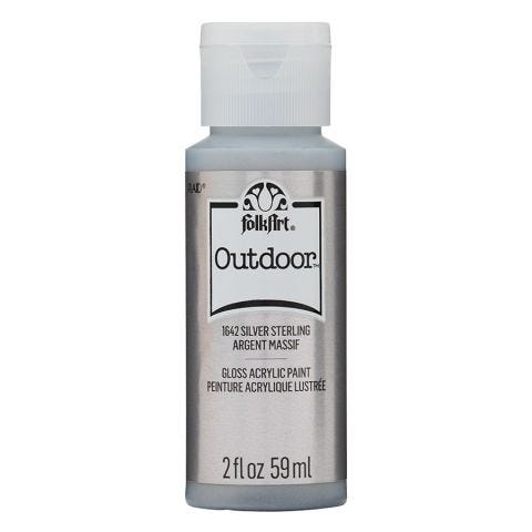 FolkArt ® Outdoor™ Acrylic Colors - Metallic - Silver Sterling, 2 oz. - 1642