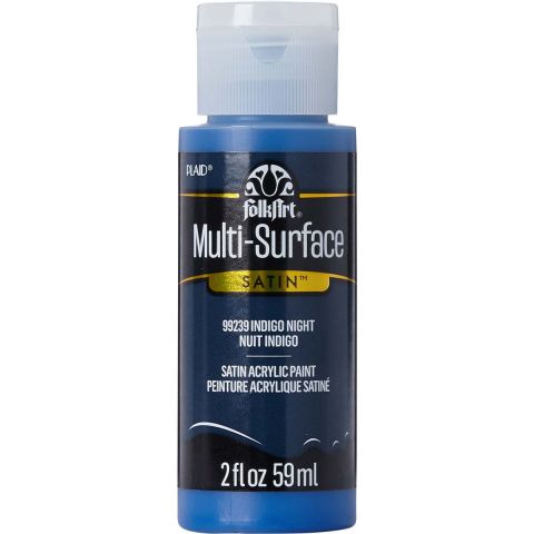 FolkArt ® Multi-Surface Satin Acrylic Paints - Indigo Night, 2 oz. - 99239