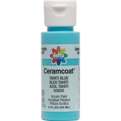 Delta Ceramcoat Acrylic Paint - Tahiti Blue, 2 oz. - 026500202W