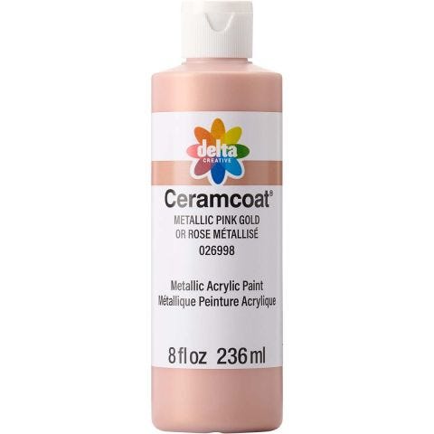 Delta Ceramcoat ® Acrylic Paint - Metallic Pink Gold, 8 oz. - 026998