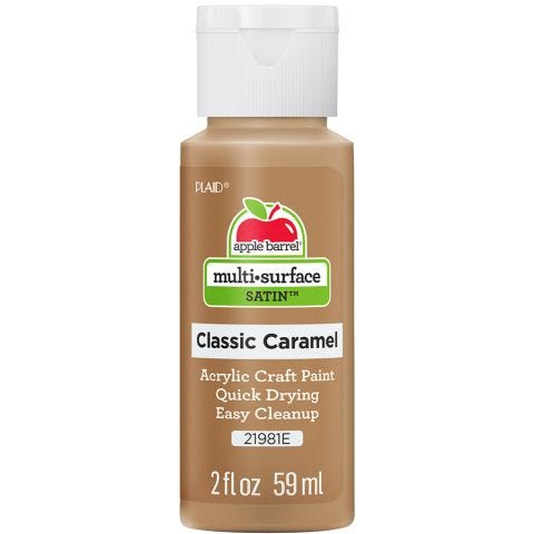 Apple Barrel ® Multi-Surface Satin Acrylic Paints - Classic Caramel, 2 oz. - 21981E