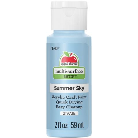 Apple Barrel ® Multi-Surface Satin Acrylic Paints - Summer Sky, 2 oz. - 21973E