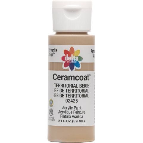 Delta Ceramcoat Acrylic Paint - Territorial Beige, 2 oz. - 024250202W