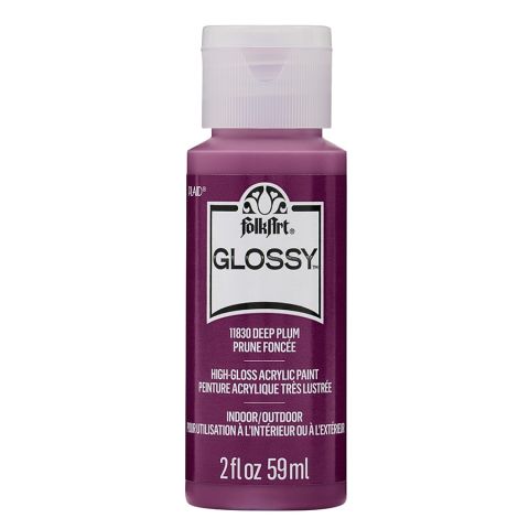 FolkArt Glossy Acrylic Paint - Deep Plum, 2 oz. - 11830