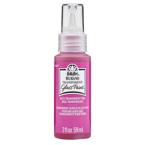 FolkArt ® Murano Glass Paint™ Transparent Pink, 2oz. - 36522