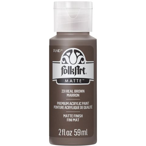 FolkArt ® Acrylic Colors - Real Brown, 2 oz. - 231