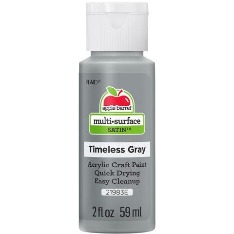 Apple Barrel ® Multi-Surface Satin Acrylic Paints - Timeless Gray, 2 oz. - 21983E