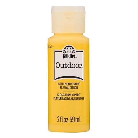 FolkArt ® Outdoor™ Acrylic Colors - Lemon Custard, 2 oz. - 1661